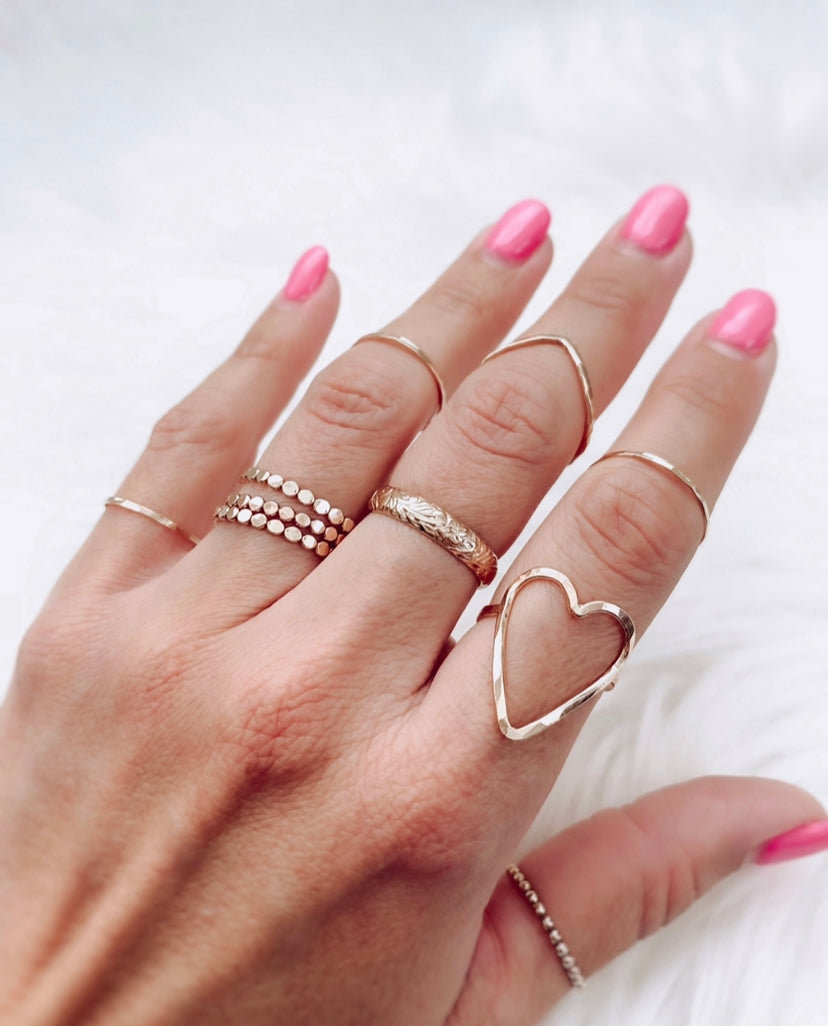 Dot Rings Set - mixed metals