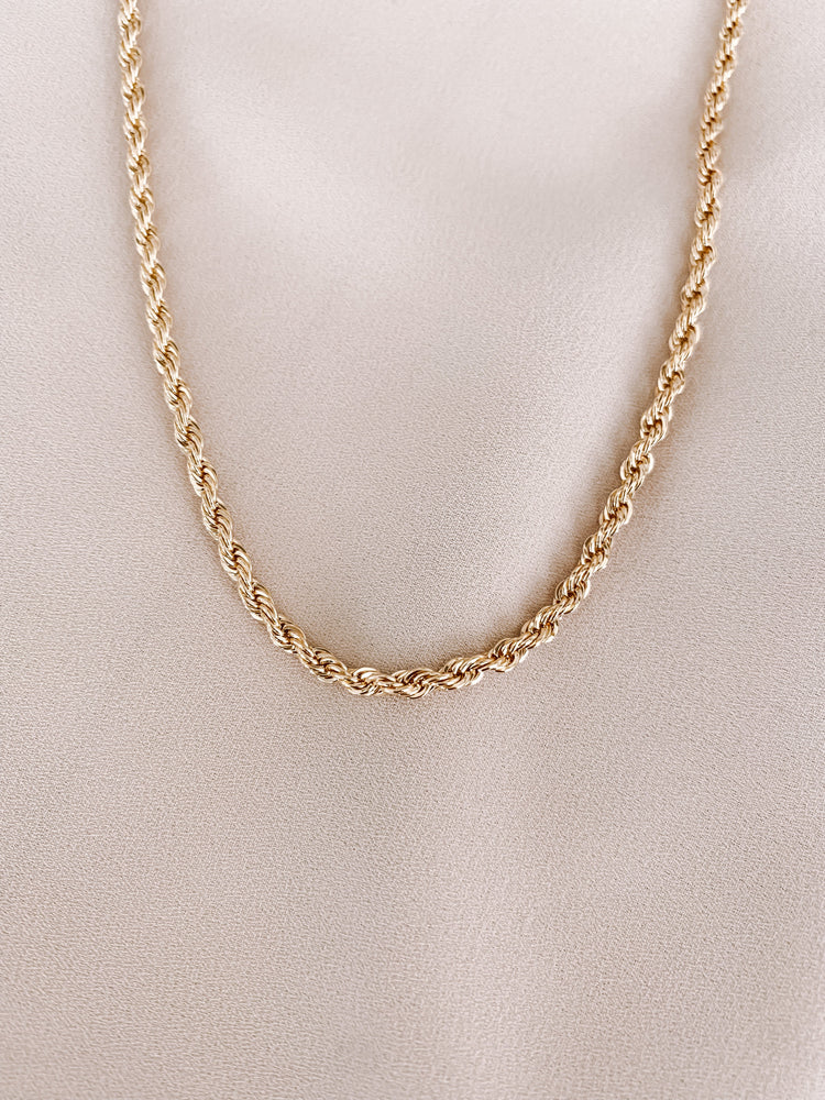 rope chain necklace gold filled