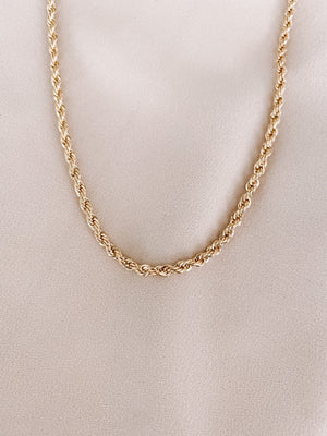 rope chain necklace gold filled